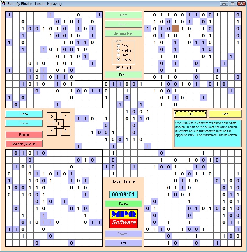 Butterfly Sudoku - Difícil 